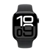 Apple Watch S10 GPS 42mm Jet Black alumínium tok fekete csuklópánttal - M/L thumbnail