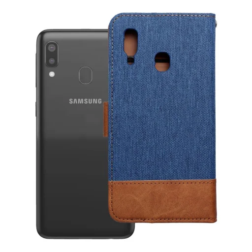 JEANS flipové puzdro na SAMSUNG A20e modré puzdro - 7