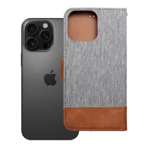 JEANS fliptok iPhone 16 Pro Max szürke tok - 7