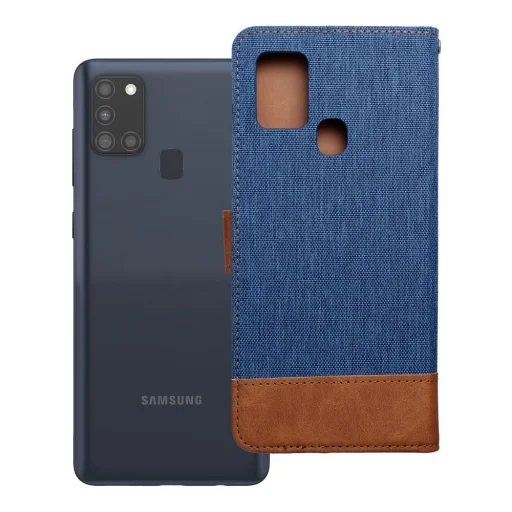 JEANS flipové puzdro Samsung Galaxy A21S modré puzdro - 7