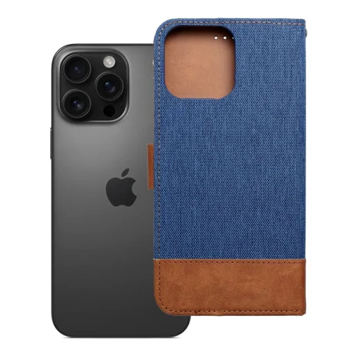 JEANS fliptok iPhone 16 Pro Max kék tok - 7