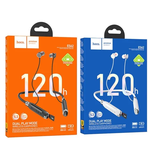 HOCO vezeték nélküli nyakpántos bluetooth fülhallgató ES62, szürke - 5