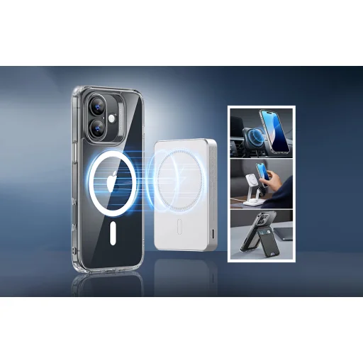  iPhone 16 Plus átlátszó Classic Hybrid fliptok (HaloLock) ESR tok - 3