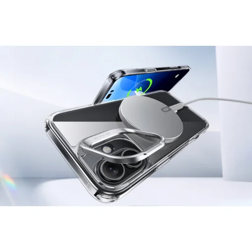  iPhone 16 Plus átlátszó ESR Classic Hybrid tok (HaloLock) állvánnyal - 5