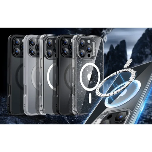  iPhone 16 Pro Matt Fekete ESR Klasszikus Hibrid Fliptok (HaloLock) - 6