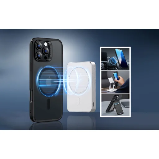  iPhone 16 Pro Matt Fekete ESR Klasszikus Hibrid Fliptok (HaloLock) - 3