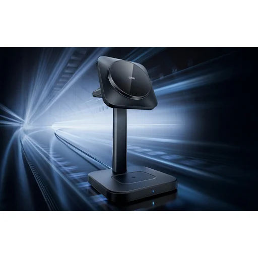 3 az 1-ben vezeték nélküli töltő állomás ESR HaloLock 2C5660804 (fekete) - 2