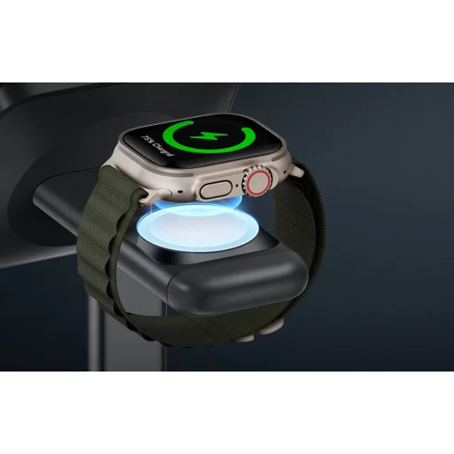 3 az 1-ben vezeték nélküli töltő állomás ESR HaloLock 2C5660804 (fekete) - 3