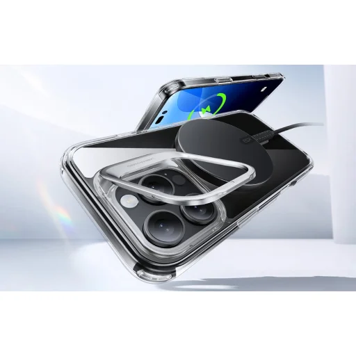  iPhone 16 Pro Átlátszó ESR Classic Hybrid tok (HaloLock) állvánnyal - 4