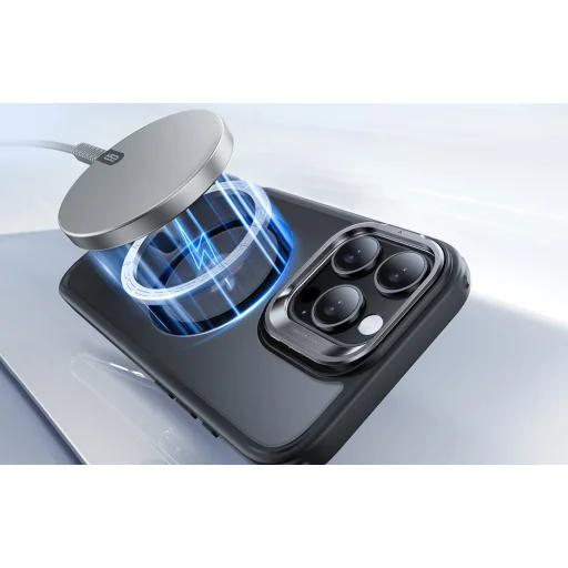  iPhone 16 Pro Fagyos Fekete ESR Classic Hybrid tok beépített állvánnyal (HaloLock) - 3