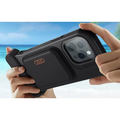 Vízálló Pouch iPhone 15 Pro/14 Pro/13 Pro tok (fekete) - 4