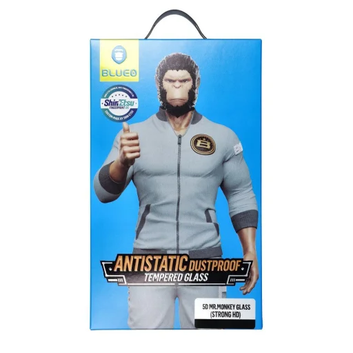 5D Mr. Monkey Glass - Samsung Galaxy S24 Plus fekete (Strong Lite) üvegfólia - 5