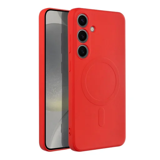 SILICONE MAG COVER tok kompatibilis MagSafe rendszerrel SAMSUNG S24 Plus piros - 4