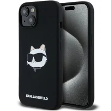  iPhone 15 Plus / 14 Plus Fekete Karl Lagerfeld Szilikon Choupette Fej MagSafe tok