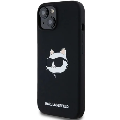  iPhone 15 Plus / 14 Plus Fekete Karl Lagerfeld Szilikon Choupette Fej MagSafe tok - 2
