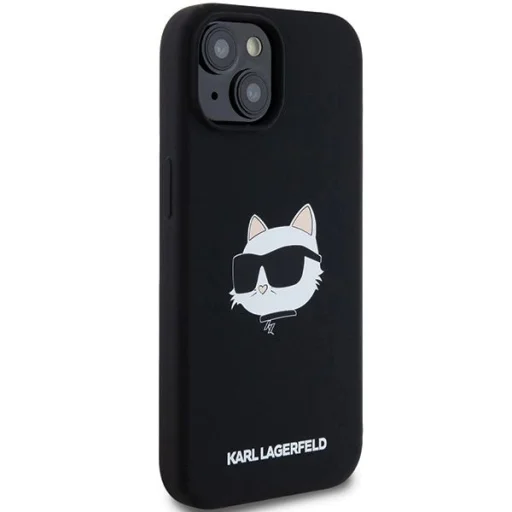  iPhone 15 Plus / 14 Plus Fekete Karl Lagerfeld Szilikon Choupette Fej MagSafe tok - 4