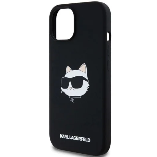  iPhone 15 Plus / 14 Plus Fekete Karl Lagerfeld Szilikon Choupette Fej MagSafe tok - 6