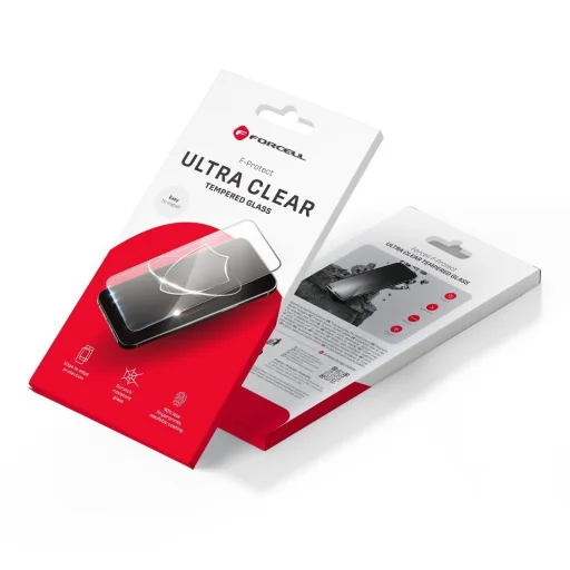 Forcell Ultra Clear Üvegfólia - iPhone 13 Pro Max / 14 Plus fekete - 13