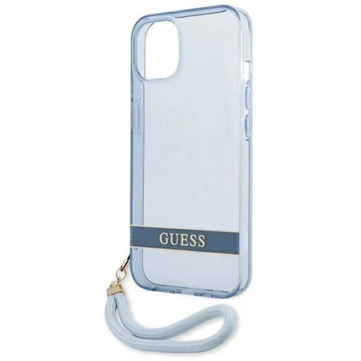 Guess GUHCP13MHTSGSB iPhone 13 6.1 "kék / kék keménytok áttetsző pánt tok - 6