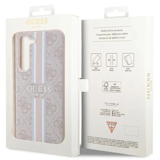 Guess GUHCS23SP4RPSP S23 S911 pink/pink hardcase 4G Printed Stripe tok - 8