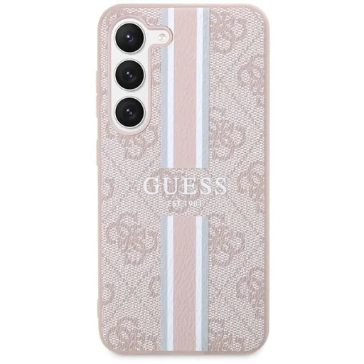 Guess GUHCS23SP4RPSP S23 S911 pink/pink hardcase 4G Printed Stripe tok - 3