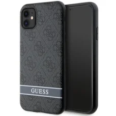 Guess GUHCN61P4SNK iPhone 11 szürke/szürke keménytok 4G Stripe tok