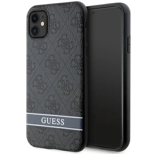 Guess GUHCN61P4SNK iPhone 11 szürke/szürke keménytok 4G Stripe tok - 1