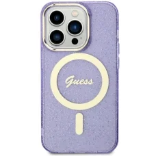 Guess GUHMN61HCMCGU iPhone 11 lila/lila kemény tok Glitter Gold MagSafe tok