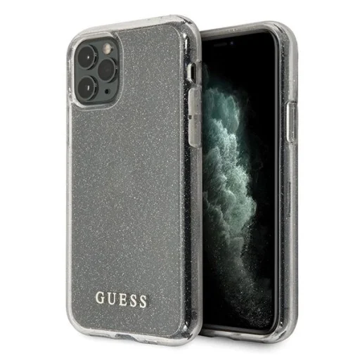 Guess GUHCN65PCGLSI iPhone 11 Pro Max ezüst/ezüst kemény tok Glitter tok - 1