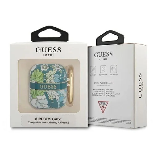 Guess GUA2HHFLN AirPods fliptok zöld/zöld Flower Strap kollekció - 3