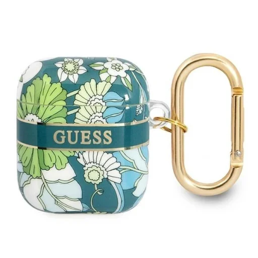 Guess GUA2HHFLN AirPods fliptok zöld/zöld Flower Strap kollekció - 1