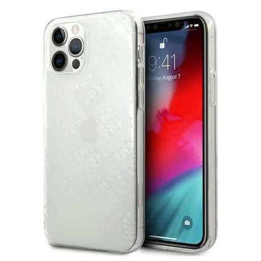 Guess GUHCP12L3D4GTR iPhone 12 Pro Max 6.7" átlátszó keménytok 4G 3D Minta Kollekció tok - 1