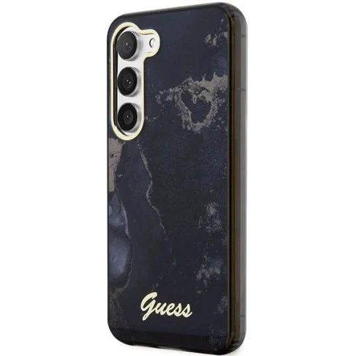 Guess GUHCS23MHTMRSK S23+ S916 fekete/fekete keménytok Golden Marble Kollekció tok - 2