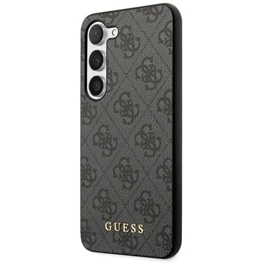 Guess GUHCS23SG4GFGR S23 S911 szürke/szürke keménytok 4G Metal Gold Logo tok - 2