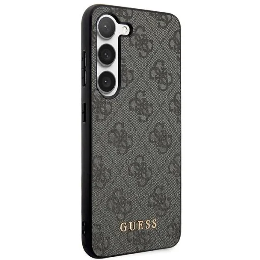Guess GUHCS23SG4GFGR S23 S911 szürke/szürke keménytok 4G Metal Gold Logo tok - 4