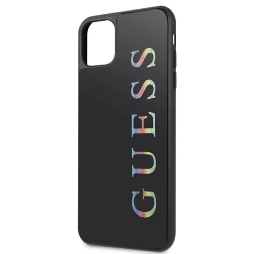 Guess GUHCN65LGMLBK iPhone 11 Pro Max fekete/fekete kemény Glitter Logó tok - 3