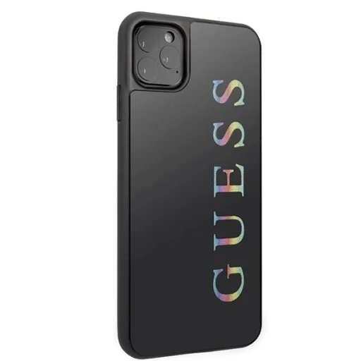 Guess GUHCN65LGMLBK iPhone 11 Pro Max fekete/fekete kemény Glitter Logó tok - 5