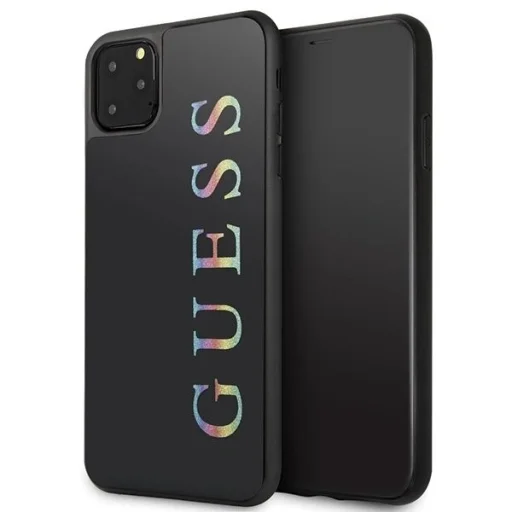 Guess GUHCN65LGMLBK iPhone 11 Pro Max fekete/fekete kemény Glitter Logó tok - 1