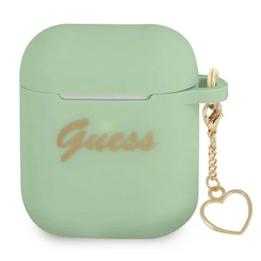 Guess GUA2LSCHSN AirPods tok zöld/zöld Szilikon Charm Heart Collection tok - 1