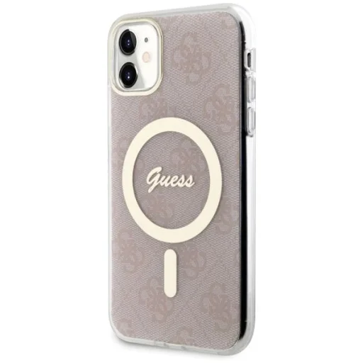 Guess GUHMN61H4STP iPhone 11 6.1" rózsaszín/rózsaszín keménytok 4G MagSafe tok - 2