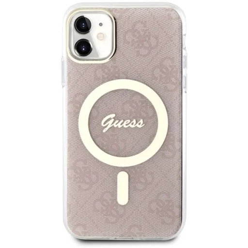 Guess GUHMN61H4STP iPhone 11 6.1" rózsaszín/rózsaszín keménytok 4G MagSafe tok - 3