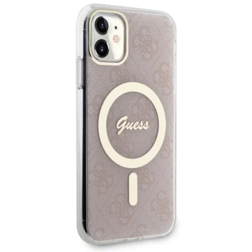 Guess GUHMN61H4STP iPhone 11 6.1" rózsaszín/rózsaszín keménytok 4G MagSafe tok - 4