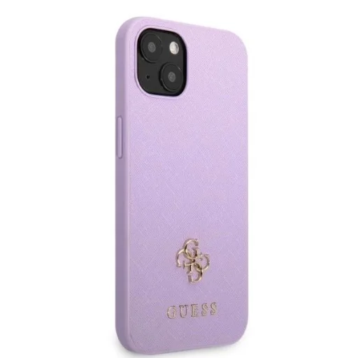 Guess GUHCP13SPS4MU iPhone 13 mini 5.4" lila/lila keménytok Saffiano 4G Small Metal Logo tok - 4