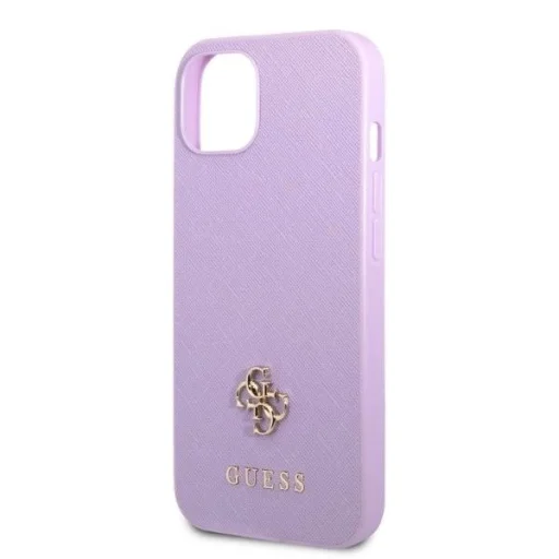 Guess GUHCP13SPS4MU iPhone 13 mini 5.4" lila/lila keménytok Saffiano 4G Small Metal Logo tok - 6