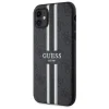 Guess GUHMN61P4RPSK iPhone 11 / Xr fekete/fekete kemény tok 4G Nyomtatott Csíkos MagSafe tok thumbnail