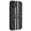 Guess GUHMN61P4RPSK iPhone 11 / Xr fekete/fekete kemény tok 4G Nyomtatott Csíkos MagSafe tok thumbnail