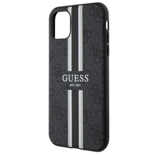 Guess GUHMN61P4RPSK iPhone 11 / Xr fekete/fekete kemény tok 4G Nyomtatott Csíkos MagSafe tok - 6