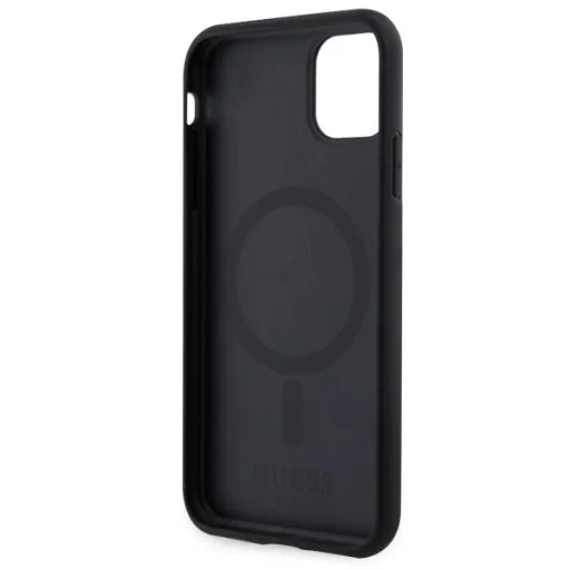 Guess GUHMN61P4RPSK iPhone 11 / Xr fekete/fekete kemény tok 4G Nyomtatott Csíkos MagSafe tok - 7