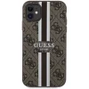Guess GUHMN61P4RPSW iPhone 11 barna/barna kemény tok 4G Printed Stripes MagSafe tok thumbnail