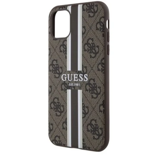 Guess GUHMN61P4RPSW iPhone 11 barna/barna kemény tok 4G Printed Stripes MagSafe tok - 6